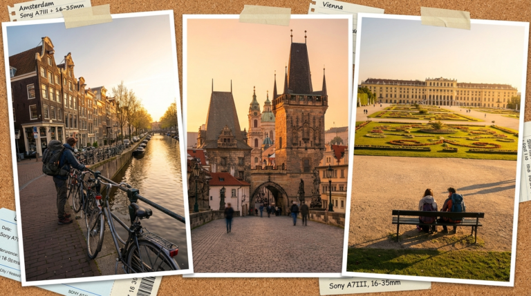 Amsterdam vs Prague vs Vienna comparison guide 2026 - best European city to visit first